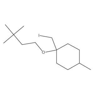 1-(3,3-Dimethylbutoxy)-1-(iodomethyl)-4-methylcyclohexane Structure