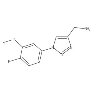 [1-(4-fluoro-3-methoxyphenyl)-1H-1,2,3-triazol-4-yl]methanamine结构式