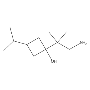 1-(1-Amino-2-methylpropan-2-yl)-3-(propan-2-yl)cyclobutan-1-ol Structure