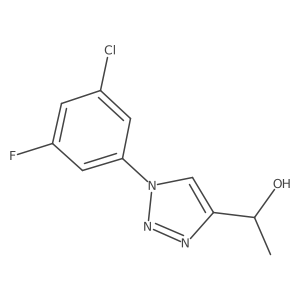 1-[1-(3-chloro-5-fluorophenyl)-1H-1,2,3-triazol-4-yl]ethan-1-ol Structure