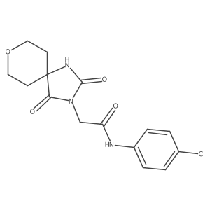 N-(4-chlorophenyl)-2-(2,4-dioxo-8-oxa-1,3-diazaspiro[4.5]dec-3-yl)acetamide Structure