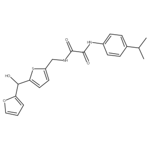 N1-((5-(furan-2-yl(hydroxy)methyl)thiophen-2-yl)methyl)-N2-(4-isopropylphenyl)oxalamide Structure