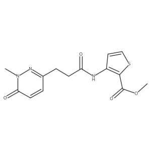 Methyl 3-(3-(1-methyl-6-oxo-1,6-dihydropyridazin-3-yl)propanamido)thiophene-2-carboxylate Structure