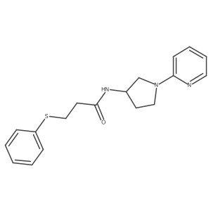 3-(phenylthio)-N-(1-(pyridin-2-yl)pyrrolidin-3-yl)propanamide Structure