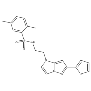 N-(2-(6-(furan-2-yl)-1H-imidazo[1,2-b]pyrazol-1-yl)ethyl)-2,5-dimethylbenzenesulfonamide结构式