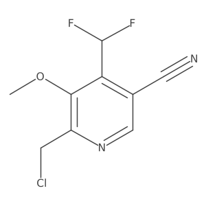 2-(Chloromethyl)-5-cyano-4-(difluoromethyl)-3-methoxypyridine结构式