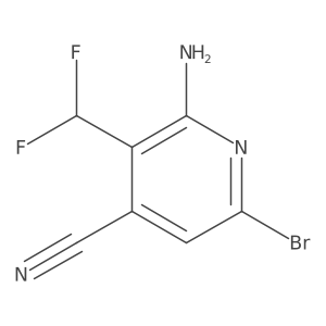 2-Amino-6-bromo-3-(difluoromethyl)isonicotinonitrile Structure