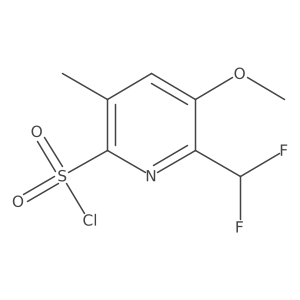 2-(Difluoromethyl)-3-methoxy-5-methylpyridine-6-sulfonyl chloride Structure