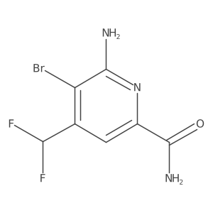 6-Amino-5-bromo-4-(difluoromethyl)picolinamide结构式