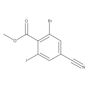 Methyl 2-bromo-4-cyano-6-iodobenzoate结构式