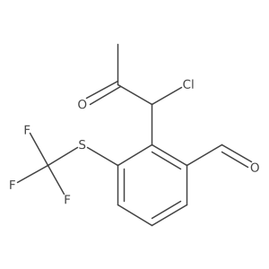 2-(1-Chloro-2-oxopropyl)-3-(trifluoromethylthio)benzaldehyde Structure
