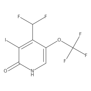4-(Difluoromethyl)-3-iodo-5-(trifluoromethoxy)pyridin-2-ol Structure