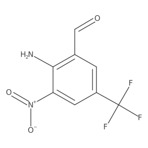 Benzaldehyde, 2-amino-3-nitro-5-(trifluoromethyl)- Structure
