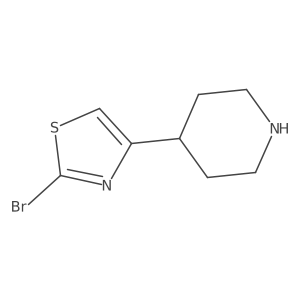 4-(2-Bromo-1,3-thiazol-4-yl)piperidine结构式