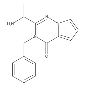 2-(1-aminoethyl)-3-benzyl-3H,4H-pyrrolo[2,1-f][1,2,4]triazin-4-one结构式