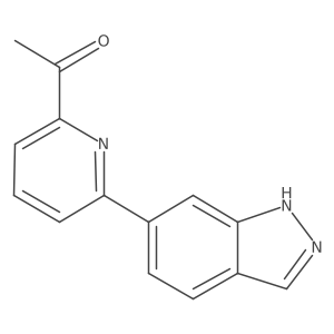 1-[6-(1H-indazol-6-yl)-2-pyridinyl]ethanone结构式