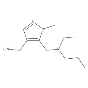 1-(5-{[ethyl(propyl)amino]methyl}-1-methyl-1H-pyrazol-4-yl)methanamine Structure