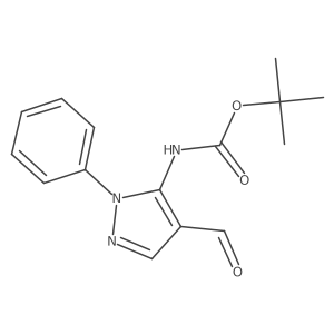 tert-butyl N-(4-formyl-1-phenyl-1H-pyrazol-5-yl)carbamate结构式