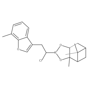 (1S,2S,6R,8S)-4-[(1S)-1-chloro-2-(7-methylbenzofuran-3-yl)ethyl]-2,9,9-trimethyl-3,5-dioxa-4-bora-tricyclo[6.1.1.02,6]decane Structure