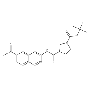 (S)-tert-butyl 3-(6-carbamoylisoquinolin-3-ylcarbamoyl)pyrrolidine-1-carboxylate Structure