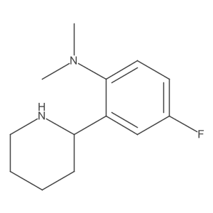 4-fluoro-N,N-dimethyl-2-(piperidin-2-yl)aniline结构式