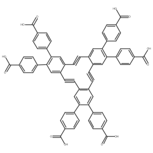 4,4',4'',4''',4'''',4'''''-(5,6,11,12,17,18-Hexadehydrotribenzo[a,e,i]cyclododecene-2,3,8,9,14,15-hexayl)hexakis[benzoic acid]结构式