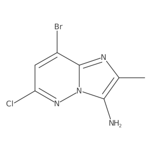 8-Bromo-6-chloro-2-methylimidazo[1,2-b]pyridazin-3-amine结构式
