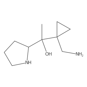 1-[1-(Aminomethyl)cyclopropyl]-1-(pyrrolidin-2-yl)ethan-1-ol Structure
