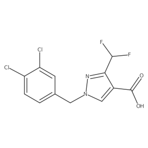 1-(3,4-Dichlorobenzyl)-3-(difluoromethyl)-1H-pyrazole-4-carboxylic acid Structure