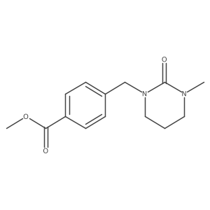 4-[(Tetrahydro-3-methyl-2-oxo-1(2h)-pyrimidinyl)methyl]benzoic acid methyl ester Structure