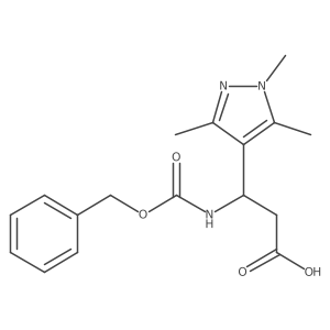 (3S)-3-{[(benzyloxy)carbonyl]amino}-3-(trimethyl-1H-pyrazol-4-yl)propanoic acid Structure