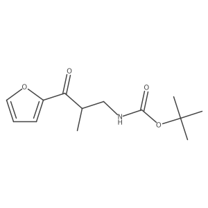 tert-butyl N-[3-(furan-2-yl)-2-methyl-3-oxopropyl]carbamate结构式