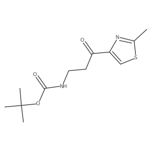 tert-butyl N-[3-(2-methyl-1,3-thiazol-4-yl)-3-oxopropyl]carbamate Structure