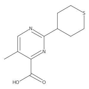5-Methyl-2-(thian-4-yl)pyrimidine-4-carboxylic acid Structure