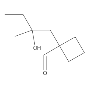 1-(2-Hydroxy-2-methylbutyl)cyclobutane-1-carbaldehyde结构式