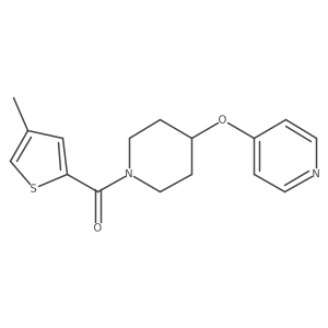 (4-Methylthiophen-2-yl)(4-(pyridin-4-yloxy)piperidin-1-yl)methanone结构式