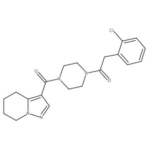 2-(2-Chlorophenyl)-1-(4-(4,5,6,7-tetrahydropyrazolo[1,5-a]pyridine-3-carbonyl)piperazin-1-yl)ethanone Structure