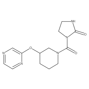 1-(3-(Pyrazin-2-yloxy)piperidine-1-carbonyl)imidazolidin-2-one结构式