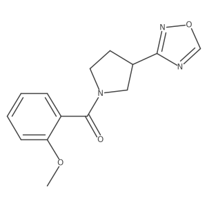 (3-(1,2,4-Oxadiazol-3-yl)pyrrolidin-1-yl)(2-methoxyphenyl)methanone Structure