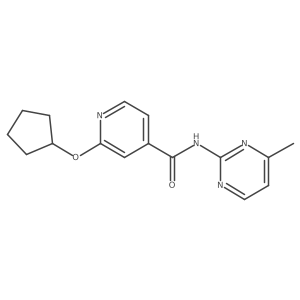 2-(cyclopentyloxy)-N-(4-methylpyrimidin-2-yl)isonicotinamide结构式