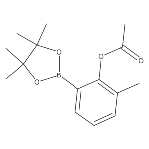2-Methyl-6-(4,4,5,5-tetramethyl-1,3,2-dioxaborolan-2-yl)phenyl acetate Structure