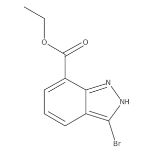 Ethyl3-bromo-1H-indazole-7-carboxylate结构式