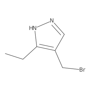 4-(bromomethyl)-3-ethyl-1H-pyrazole Structure