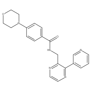 4-(morpholin-4-yl)-N-{[3-(pyridin-3-yl)pyrazin-2-yl]methyl}benzamide结构式
