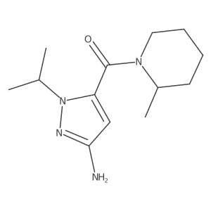 5-(2-methylpiperidine-1-carbonyl)-1-(propan-2-yl)-1H-pyrazol-3-amine结构式