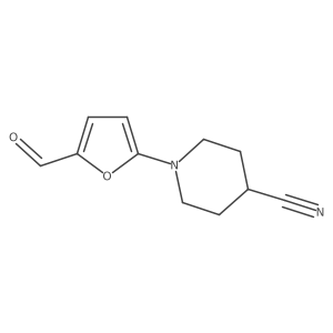 1-(5-Formylfuran-2-yl)piperidine-4-carbonitrile结构式