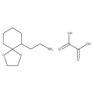 2-{1,4-Dioxaspiro[4.5]decan-6-yl}ethan-1-amine; oxalic acid结构式