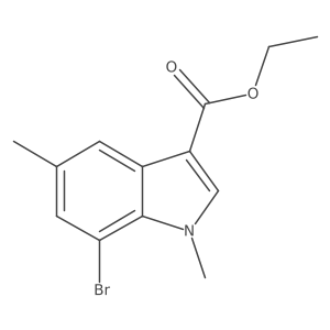 Ethyl 7-bromo-1,5-dimethyl-1H-indole-3-carboxylate结构式