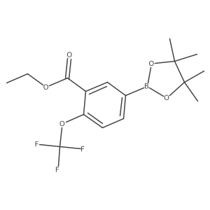 3-Ethoxycarbonyl-4-(trifluoromethoxy)phenylboronic acid pinacol ester结构式