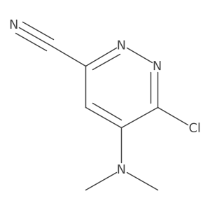 6-Chloro-5-(dimethylamino)-3-pyridazinecarbonitrile结构式